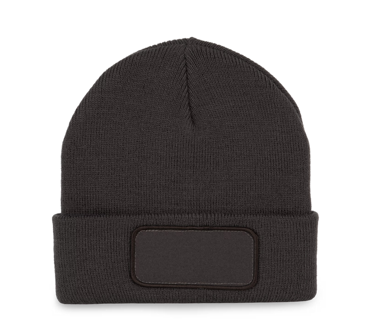 ACTIE! Gebreide muts met Patch (incl. fullcolour bedrukking)